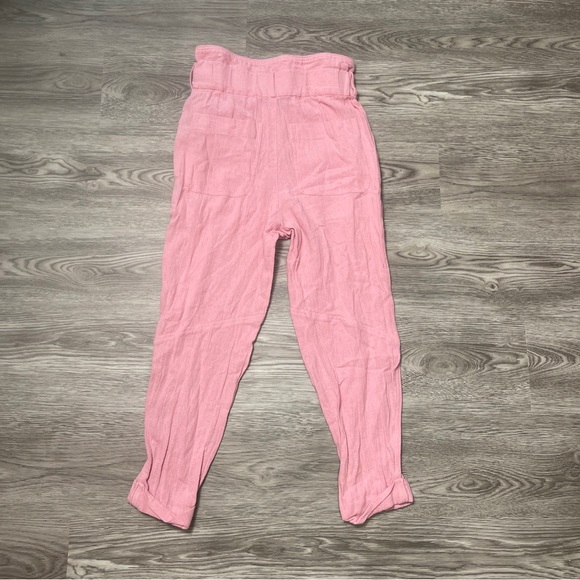 Womens IRO Harmony Pink Linen Ankle Pants Size 34 - Picture 4 of 5
